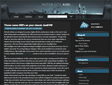 Tablet Screenshot of motorcityaudi.com